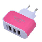 3.1A Triple USB Ports Home Travel AC Charger (for EU Plug with Indicator) - Ripe Pickings