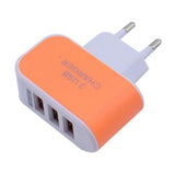 3.1A Triple USB Ports Home Travel AC Charger (for EU Plug with Indicator) - Ripe Pickings