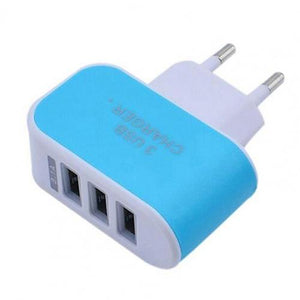 3.1A Triple USB Ports Home Travel AC Charger (for EU Plug with Indicator) - Ripe Pickings