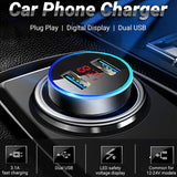 Mini Dual USB Mobile Phone Fast Charger for Vehicles (with LED Display) **FREE SHIPPING ONLY** - Ripe Pickings