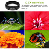 2 in 1 Professional Phone Camera Lens (HD 37MM 0.45X 49UV Super Wide Angle +12.5X) - Ripe Pickings