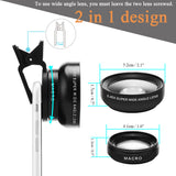 2 in 1 Professional Phone Camera Lens (HD 37MM 0.45X 49UV Super Wide Angle +12.5X) - Ripe Pickings