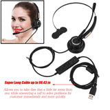 Clear Stereo Sound Call Center Headset (USB, Noise Cancelling) - Ripe Pickings