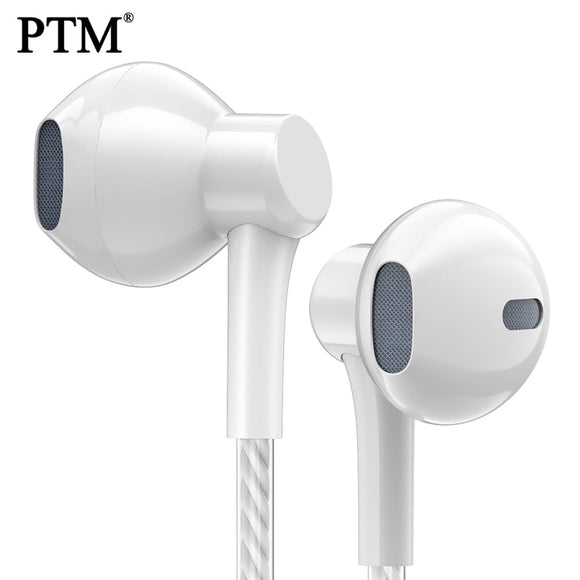 PTM P7 Stereo Bass Earphones with Microphone for Samsung, Xiaomi, Huawei, Iphone, etc - Ripe Pickings