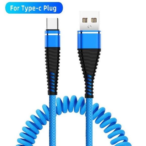 Spring - Type Fast Charging and Data Cord (USB to Micro USB or Type - C) - Ripe Pickings