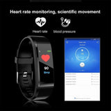 The 115 Plus Smart Watch with HR & BP Monitor, Call & MSG Notifications (similar to Fitbit Alta) - Ripe Pickings