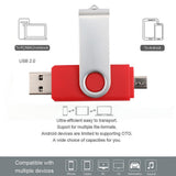 USB Flash Drive 32G + USB 2.0 Micro USB - Caps on Both Ends for Computers and Android Devices - Ripe Pickings