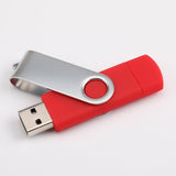 USB Flash Drive 32G + USB 2.0 Micro USB - Caps on Both Ends for Computers and Android Devices - Ripe Pickings