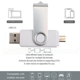 USB Flash Drive 32G + USB 2.0 Micro USB - Caps on Both Ends for Computers and Android Devices - Ripe Pickings