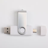 USB Flash Drive 32G + USB 2.0 Micro USB - Caps on Both Ends for Computers and Android Devices - Ripe Pickings